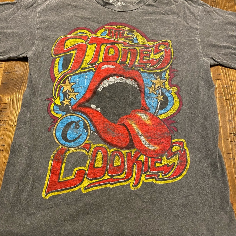 Cookies Graphic Tee with Rolling Stones design